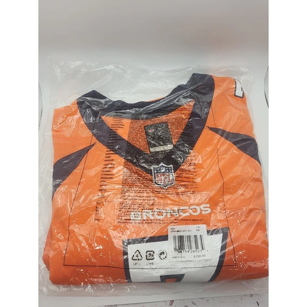 NEW! Russell Wilson #3 Denver Broncos On-Field Game NFL NIKE Jersey Orange XXL